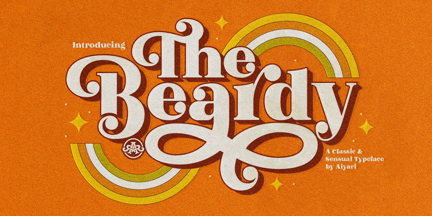 Beispiel einer The Beardy-Schriftart